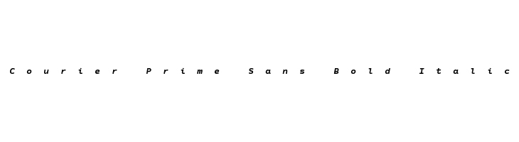 Courier Prime Sans Bold Italic Font