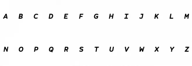 Courier Prime Sans Bold Italic フォント 大文字