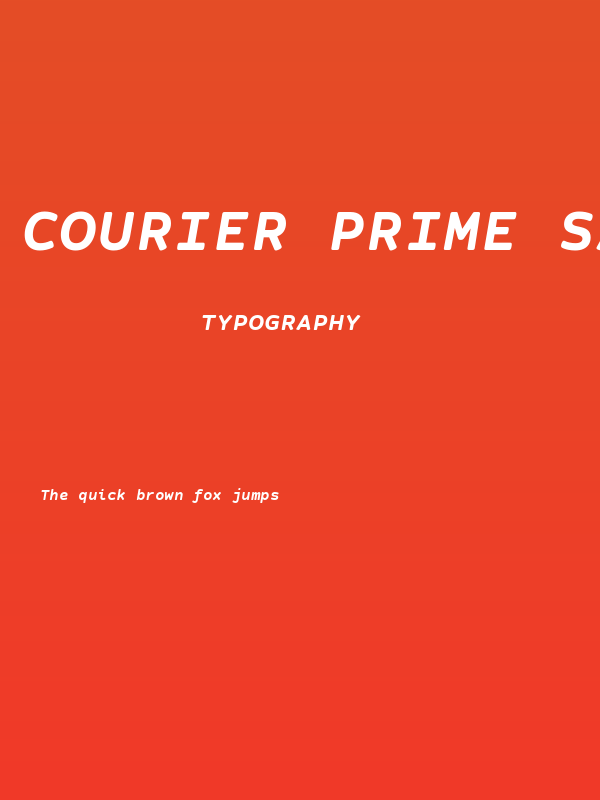 Courier Prime Sans Bold Italic Poster