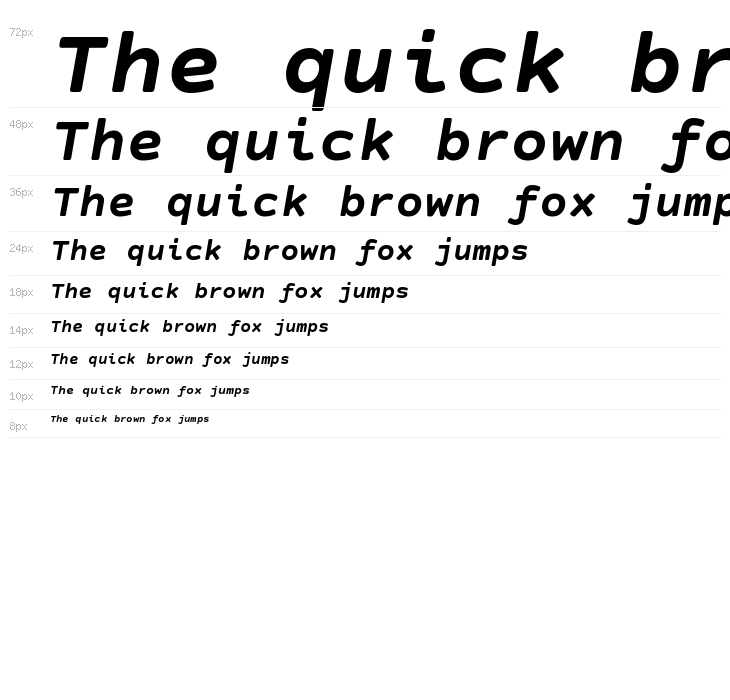 Courier Prime Sans Bold Italic Waterfall