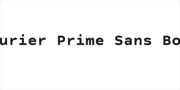 Courier Prime Sans Bold Logo