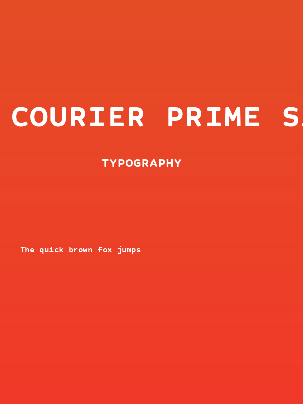 Courier Prime Sans Bold Poster