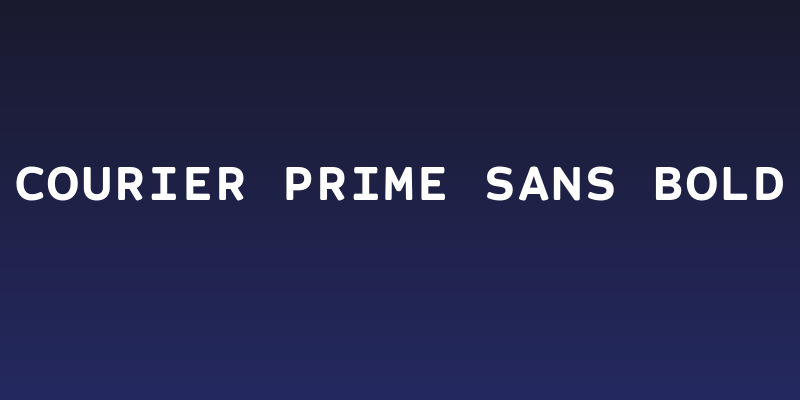 Courier Prime Sans Bold Social Header