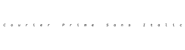 Courier Prime Sans Italic Font
