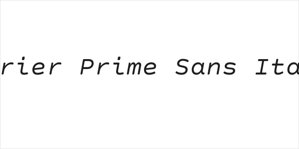 Courier Prime Sans Italic Logo