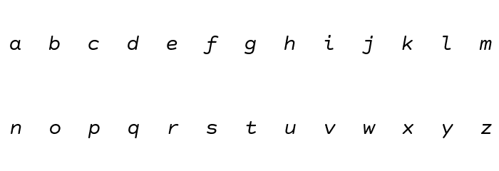Courier Prime Sans Italic Font LOWERCASE