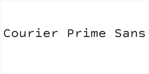 Courier Prime Sans Logo