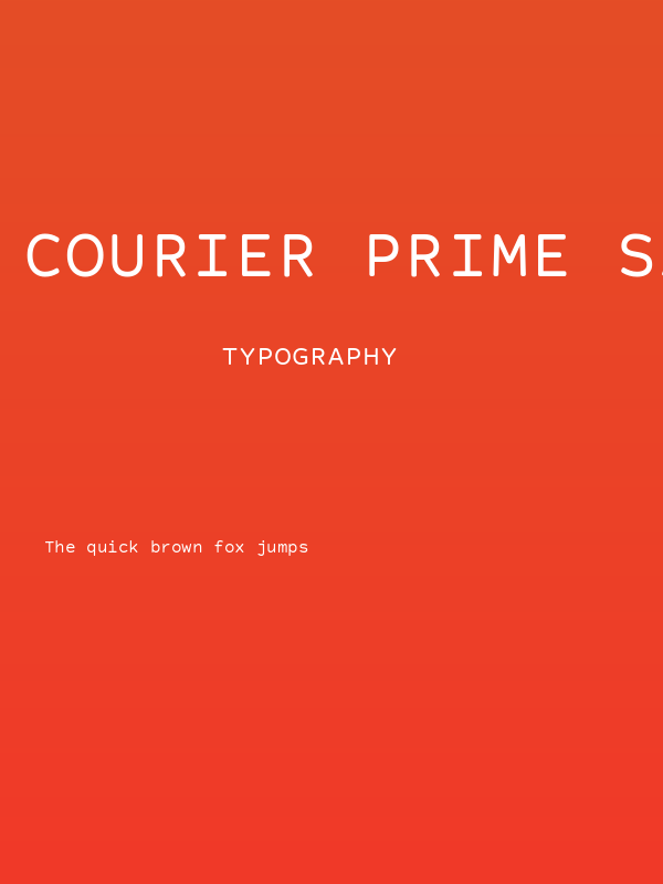 Courier Prime Sans Poster