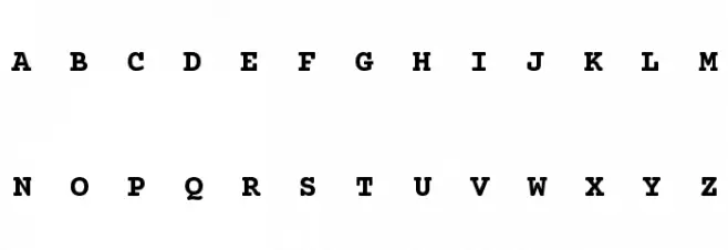 CourierPrime-Bold フォント 大文字