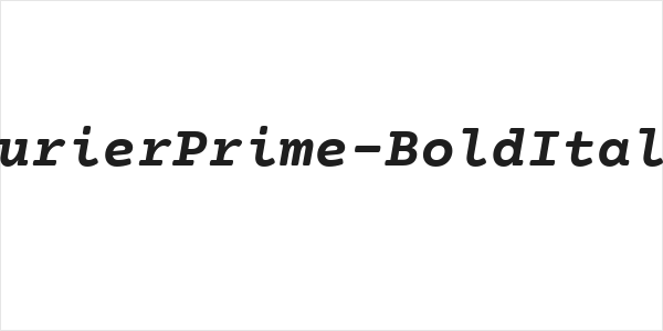 CourierPrime-BoldItalic Logo