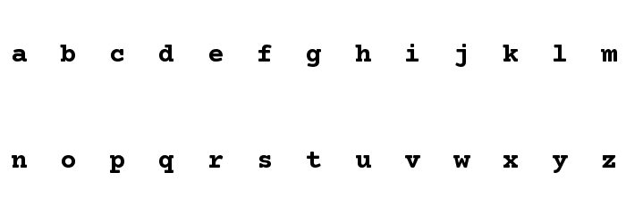 CourierPrime-Bold Font LOWERCASE