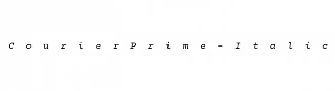 CourierPrime-Italic  Fuentes Gratis Descargar