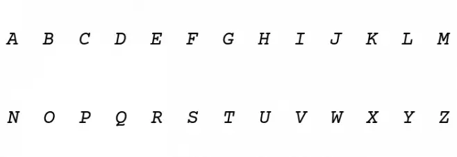 CourierPrime-Italic 字体 大写