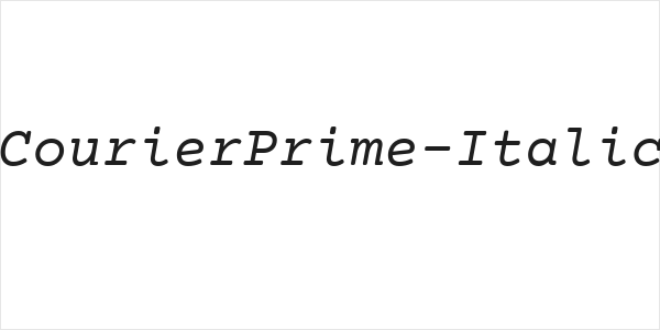 CourierPrime-Italic Logo