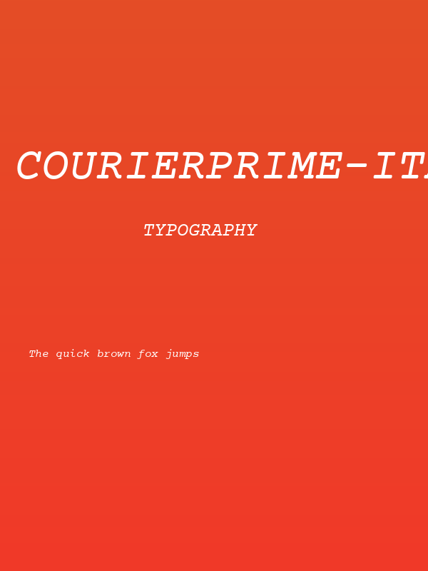 CourierPrime-Italic Poster