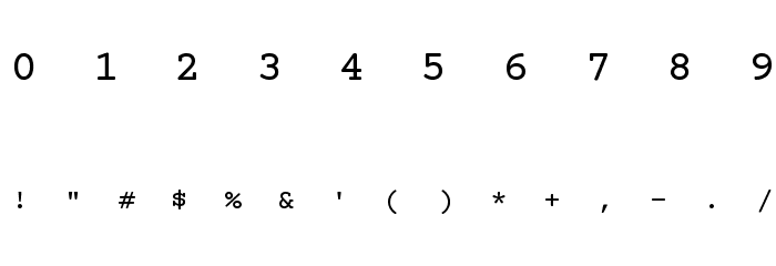 CourierPrime Font OTHER CHARS