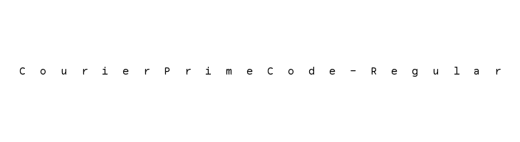 CourierPrimeCode-Regular  フリーフォントのダウンロード