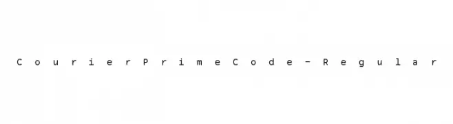 CourierPrimeCode-Regular  Frei Schriftart Herunterladen