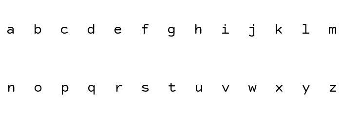CourierPrimeCode-Regular Font LOWERCASE