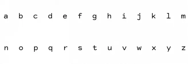 CourierPrimeCode-Regular Font LOWERCASE