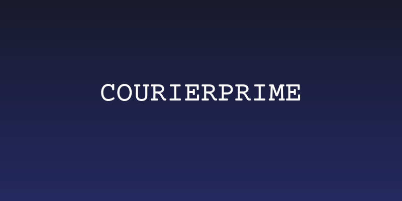 CourierPrime Social Header