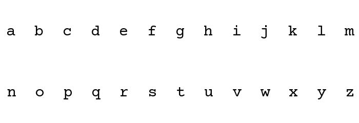 CourierPrime Font LOWERCASE