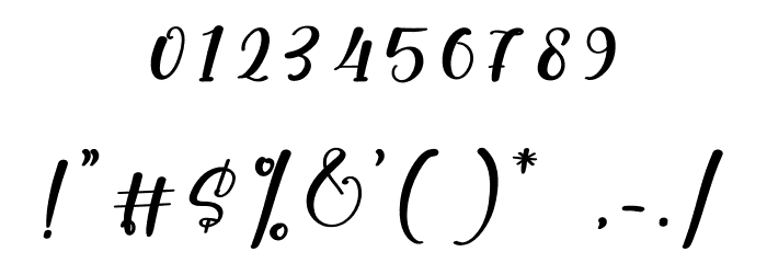 Course Font OTHER CHARS