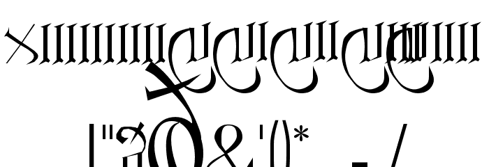 Courthand Plain: Font OTHER CHARS