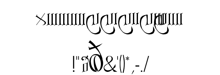 Courthand Regular Font OTHER CHARS