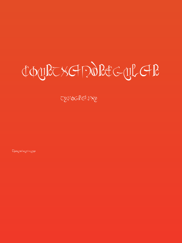 Courthand Regular Poster