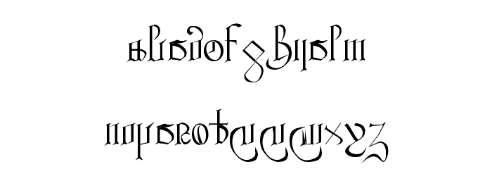 Courthand Regular Font LOWERCASE