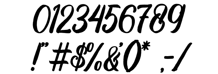 Courtland フォント その他の文字