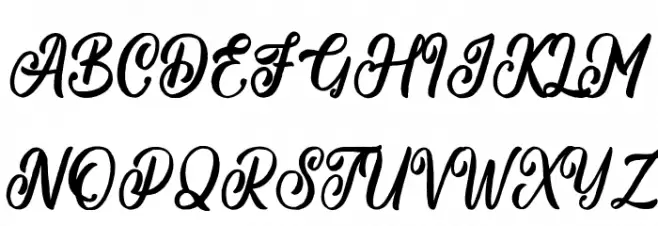 Courtland Font UPPERCASE