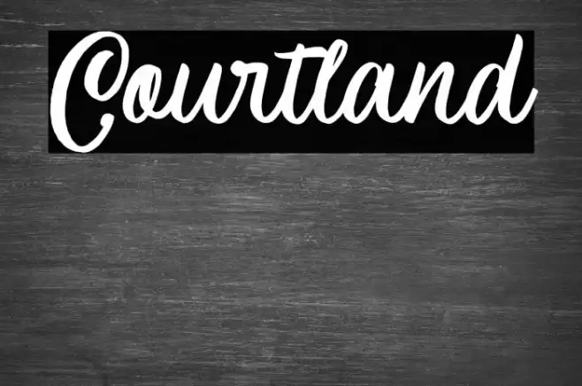 Courtland Font examples