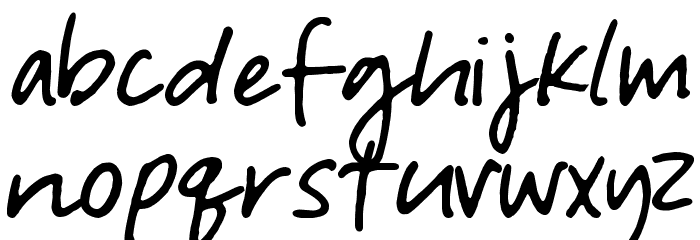Courtney Dorkling Font LOWERCASE