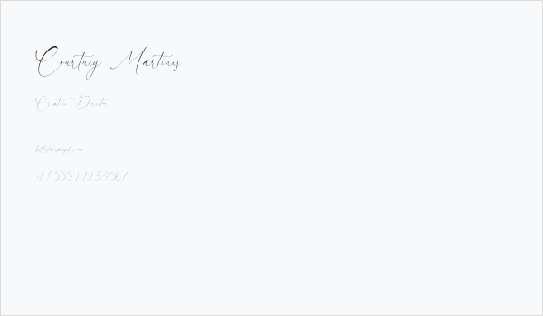 Courtney Martines Business Card