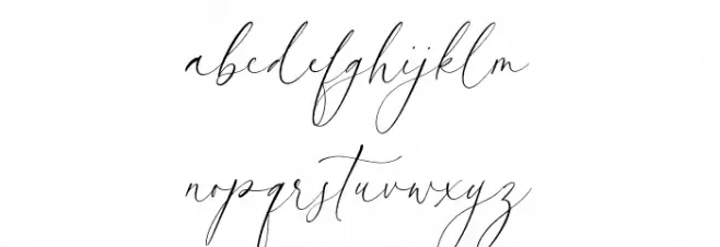 Courtney Martines Schriftart Kleinbuchstaben