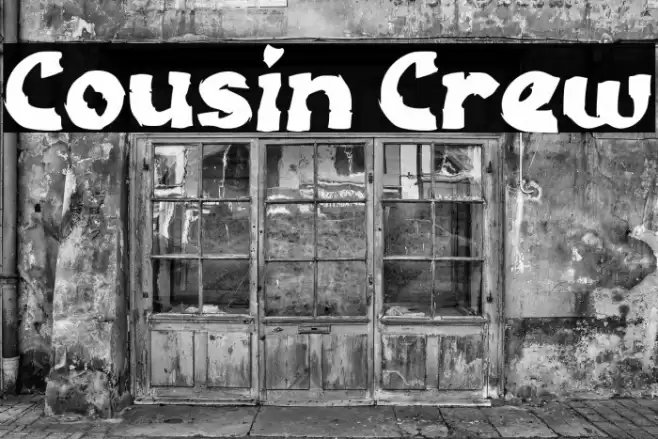 Cousin Crew Font examples