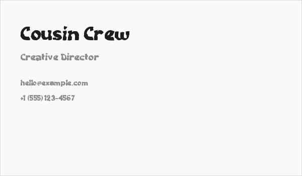 Cousin Crew Business Card