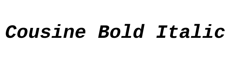 Cousine Bold Italic Font