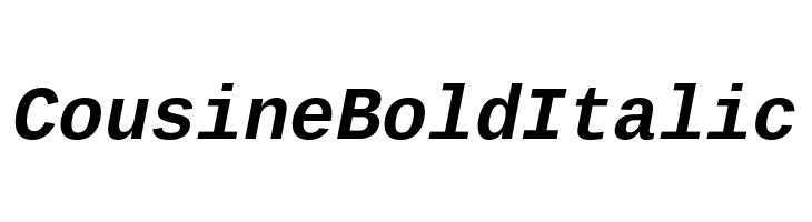 Cousine Bold Italic  les polices de caractères gratuit tlcharger