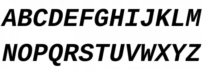Cousine Bold Italic 字体 大写