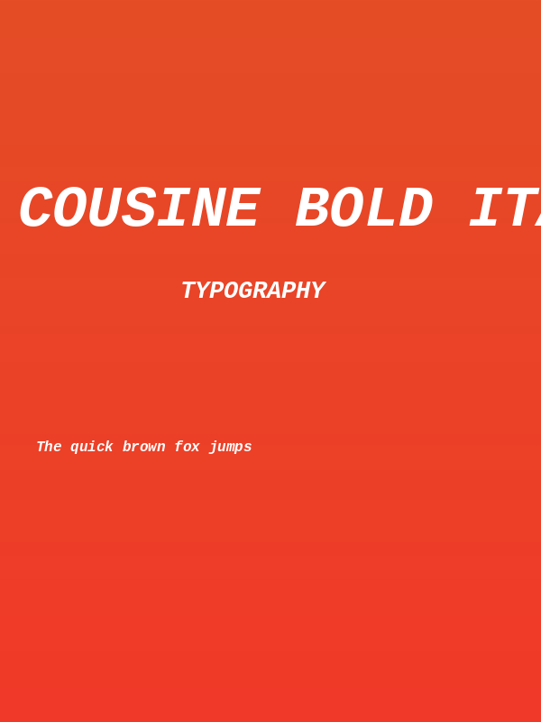 Cousine Bold Italic Poster
