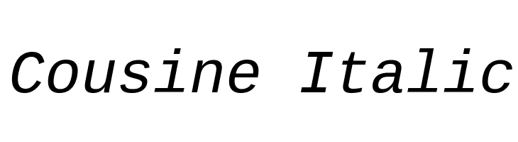 Cousine Italic Font