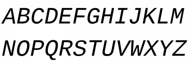 Cousine Italic Schriftart Groß