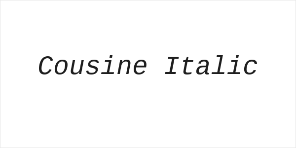 Cousine Italic Logo