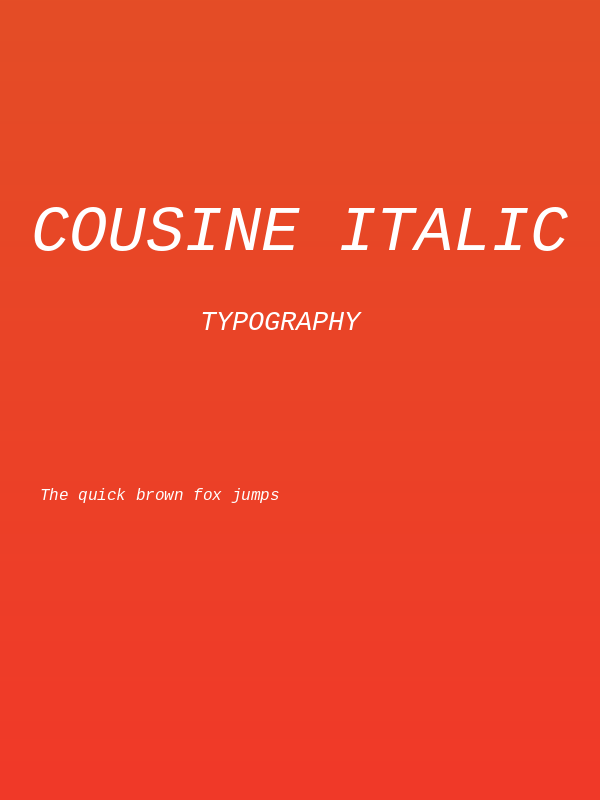 Cousine Italic Poster