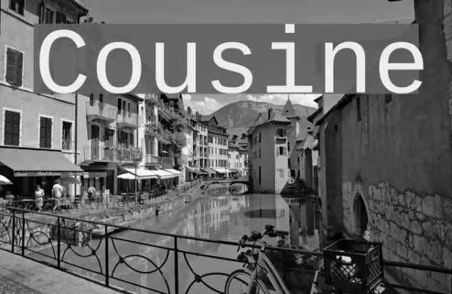 Cousine Schriftart examples