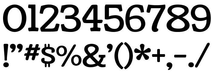 Coustard Regular Font OTHER CHARS