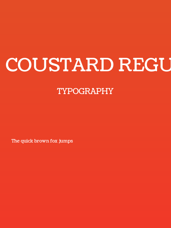 Coustard Regular Poster